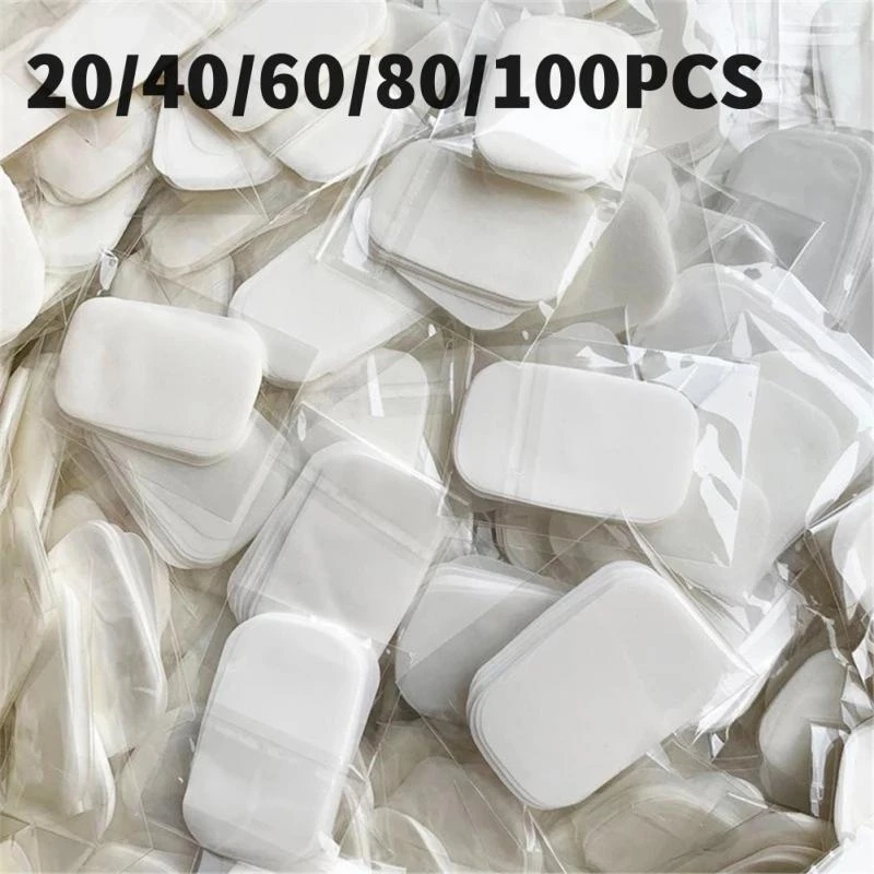 Eva Foam Sheet - 20/50/60/80/100枚入り/ロット ポータブルバスハンドウォッシングスライスシート アウトドア旅行用香り付き泡立ち石鹸ペーパー バスクリーニング石鹸タブレット