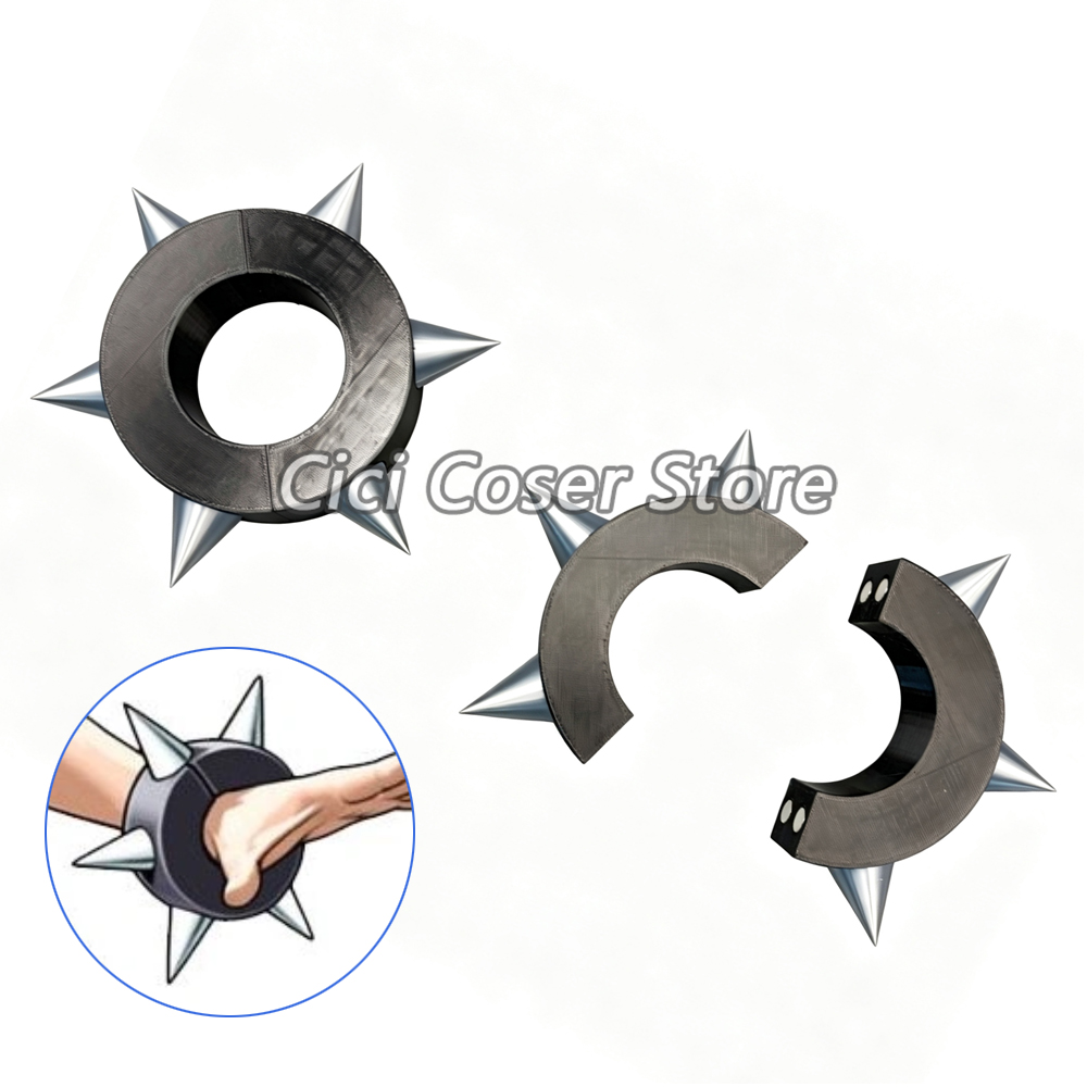 Magnetic Clasp Cosplay - アニメゲーム 中国カンフー チュンリー コスプレ小道具 ブラックブレスレット マグネット式留め金