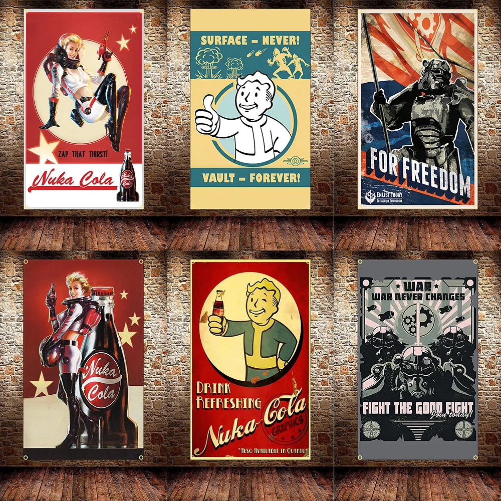 Fallout Cosplay Prop - FLAGDOM 90X150CM 3X5Ft ゲームポスターフラグ ポリエステル印刷 ゲームバナー