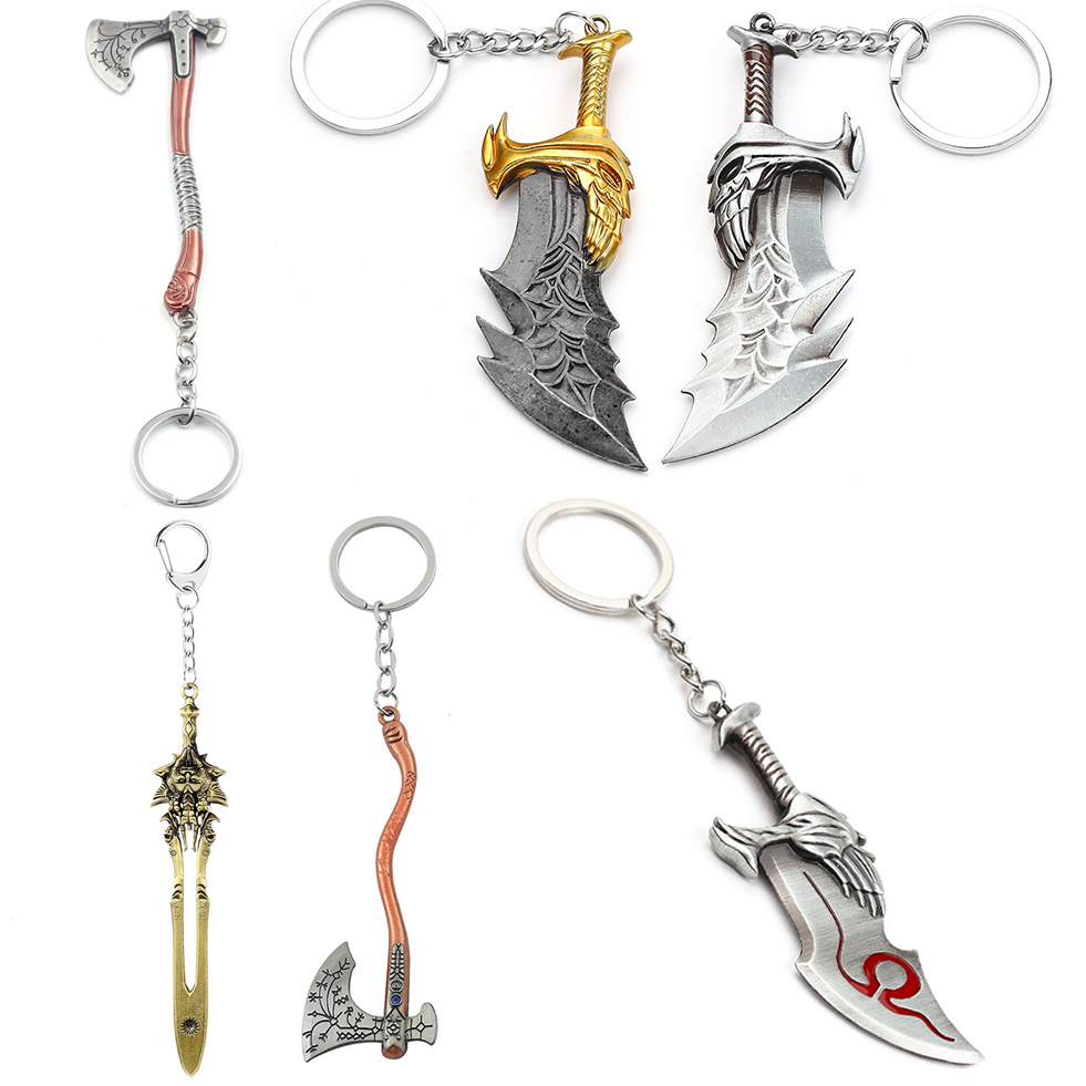Cosplay Prop Dagger - ゴッド・オブ・ウォー4 クレイトスの剣 キーホルダー ペンダント キーリング ジュエリー