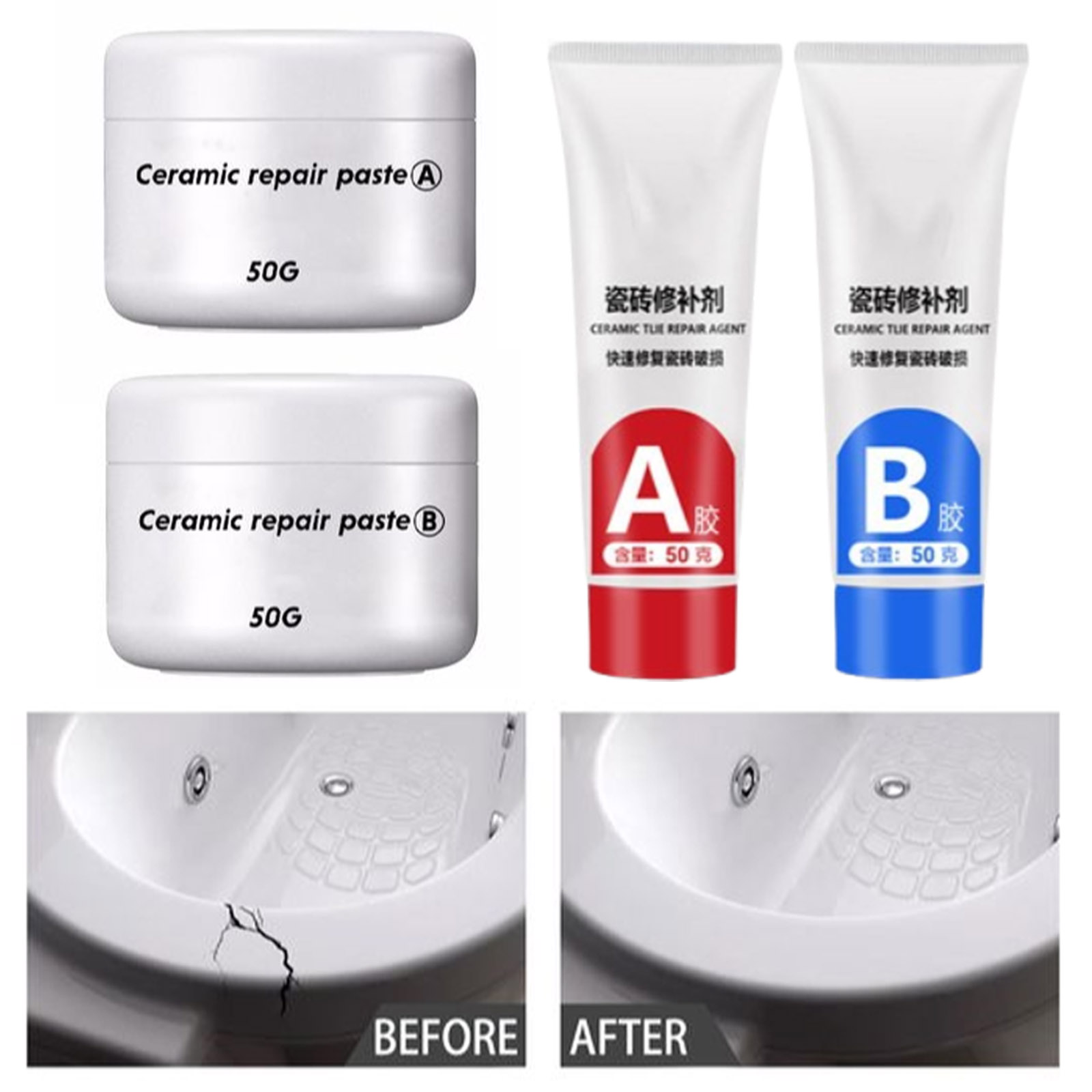 Contact Cement Glue - 30/100 グラムタイル修理剤 AB 接着剤セラミック修理接着剤大理石床タイル洗面台トイレ修理接着剤ひび割れ修理コーキング接着剤