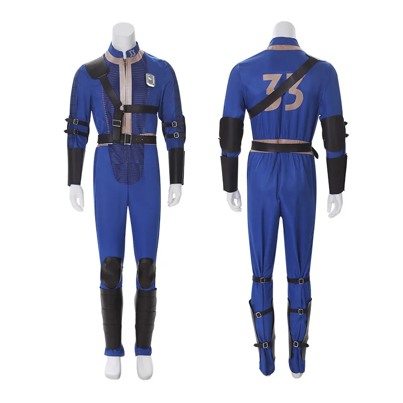 Fallout Cosplay Prop - アニメ秋コスアウト ルーシー コスプレ衣装 ヴォルト33 女性男性サバイバースーツ ジャンプスーツ