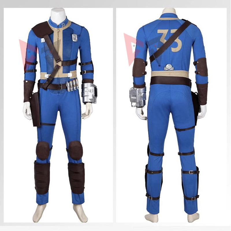 Fallout Cosplay Prop - 映画falloutingシーズン1コスプレコスチューム、ブルージャンプスーツ、アクセサリーを選択してゲームパーティー用、カスタムメイド、新しい