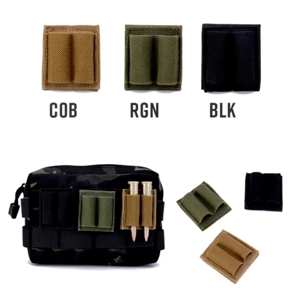 Velcro Hook Loop - タクティカル2連カートリッジホルダーパッチ - 粘着フックループ | ハンティングライフル M4