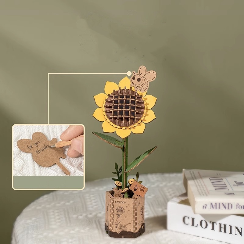 組み立て式ブロック鉢植え花モデル DIY組み立てキット 多彩 - Cosplay Prop Display のレビューと価格