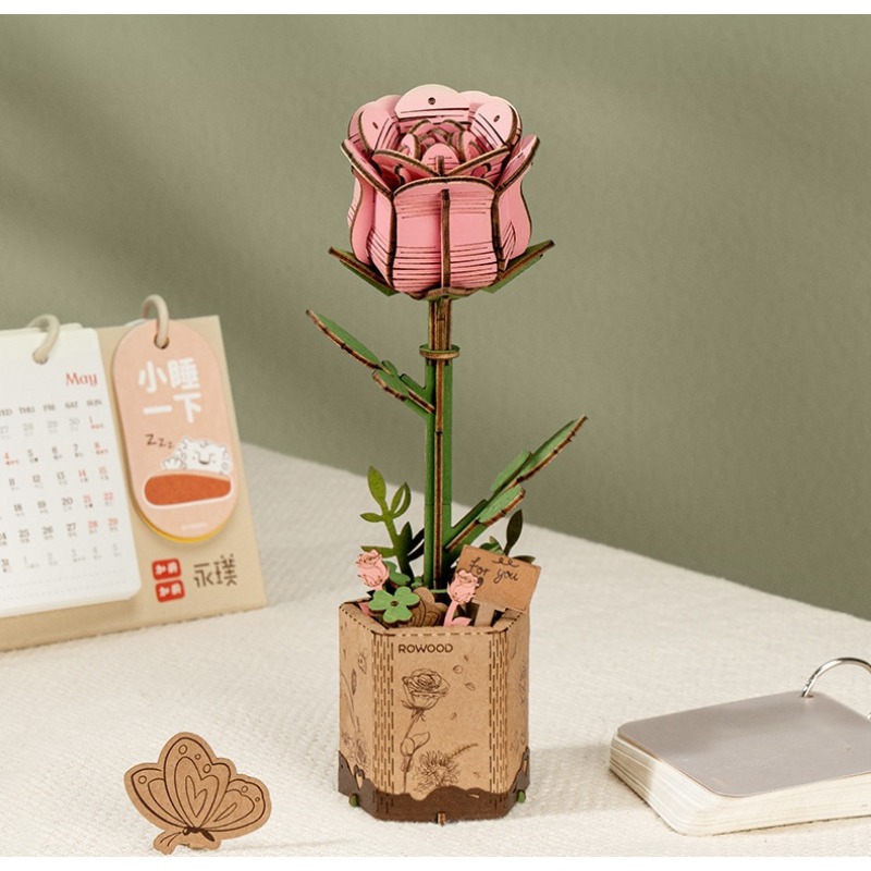 組み立て式ブロック鉢植え花モデル DIY組み立てキット 多彩 - Cosplay Prop Display のレビューと価格